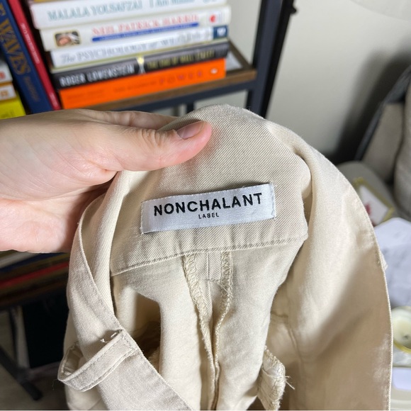 nonchalant Label Size Xs Paige Pant - Oat $311 Highwaisted Wide Leg Dress Pants - Picture 10 of 16